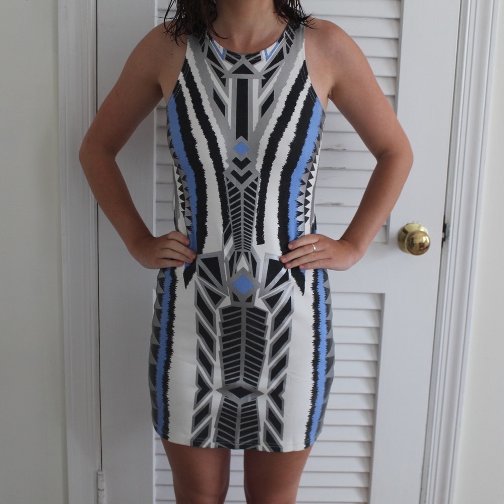 Aztec Print Cocktail Dress